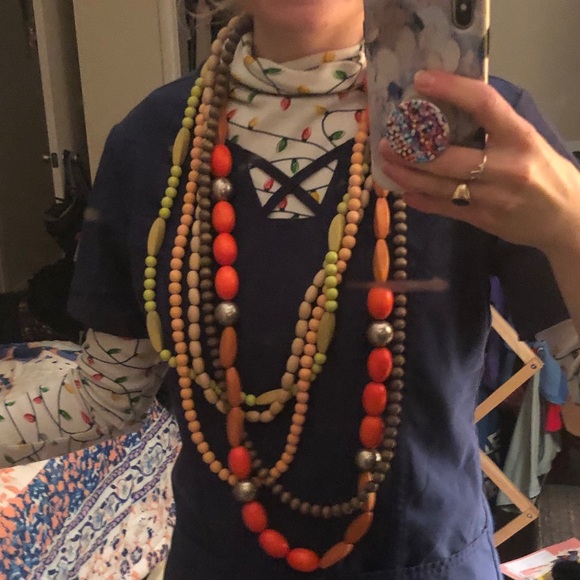 vintage layered beaded necklace - Picture 4 of 4